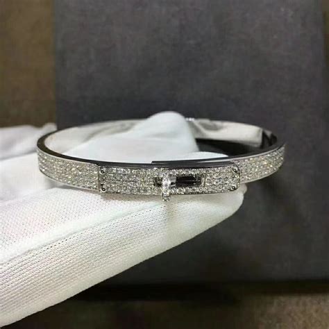 hermes white bracelet|Hermes kelly bracelet diamond.